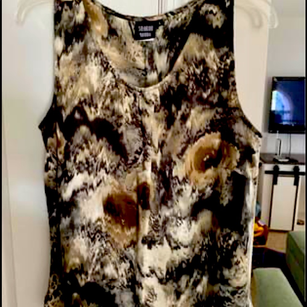 Grey/Brown Blouse, Large